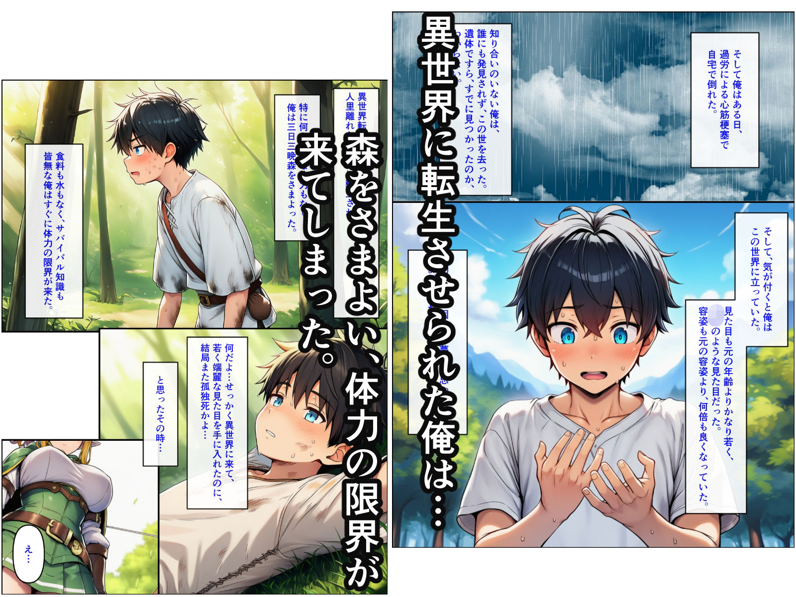 異世界転生して美人巨乳エルフ親子とらぶらぶセックスする話-〜娘編〜_1