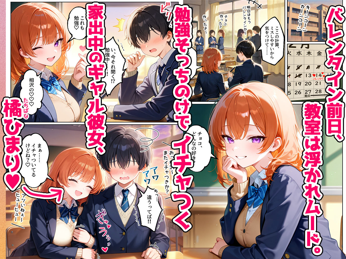 家出してきたクラスの人気ギャルが彼女になったらバレンタインに何度も中出しHさせてくれた話_1